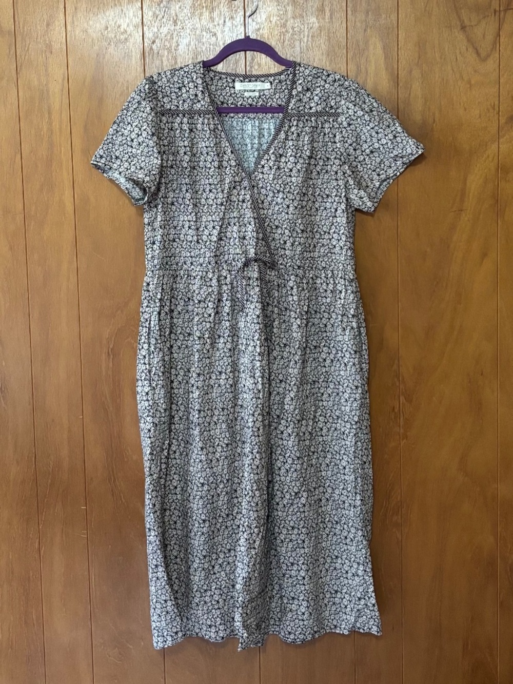 Christy Dawn "Dawn Dress" black & cream floral print